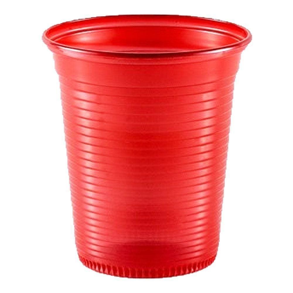 Copo Descartável Vermelho de festa - 200ml