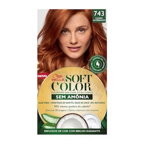 Tintura Soft Color Sem Amônia Louro Acobreado 743 Kit