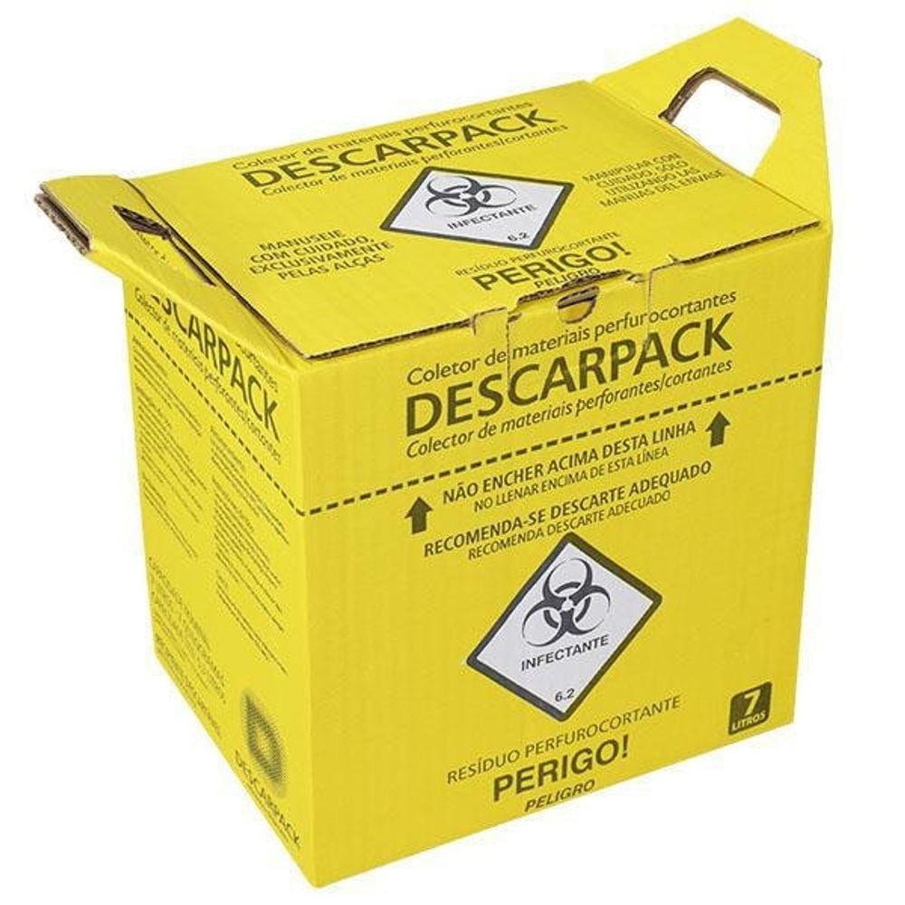 Caixa Coletadora Nr 7 Litros Perfurante Cortante Descarpack