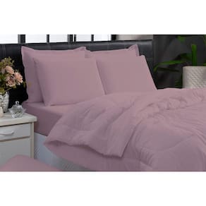 Kit Edredom Italiano 200 Fios 100% Algodão 6 Peças - Casa Dona