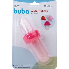 Kit Porta Frutinha e Colher Dosador Rosa - Buba