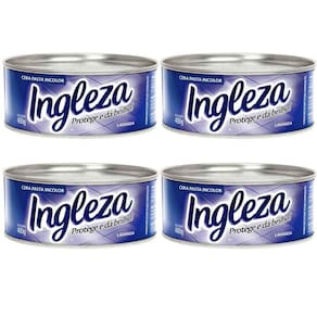 Kit Com 4 Ceras Em Pasta Ingleza 400G Incolor