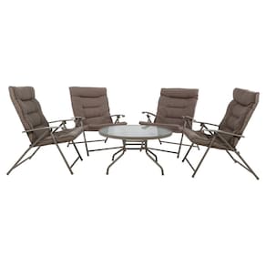 Conjunto Dobrável São Paulo 5 Peças Taupe Just Home Collection