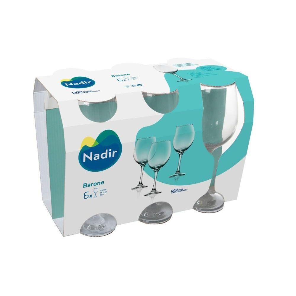Jogo Taça Barone Agua 6 Peças, Cristalino