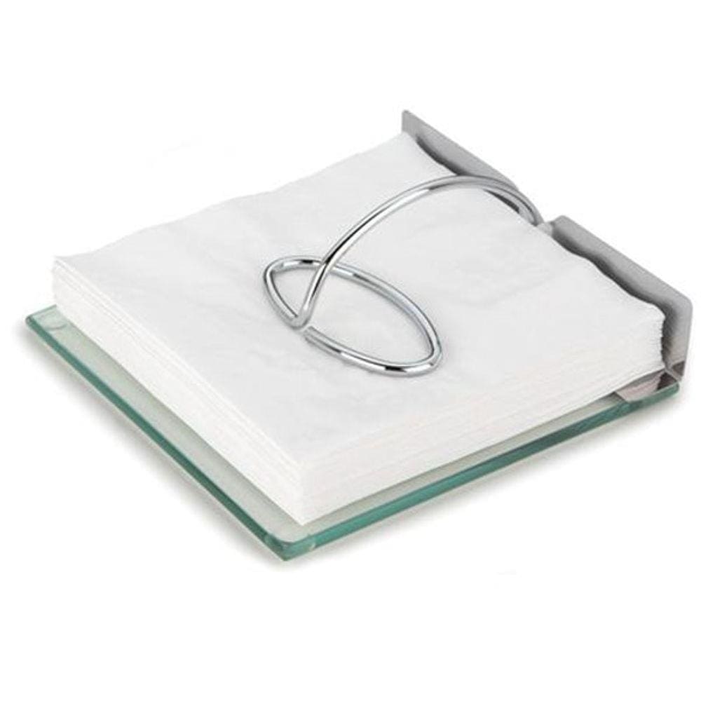 Porta guardanapos vidro Slim Forma Inox