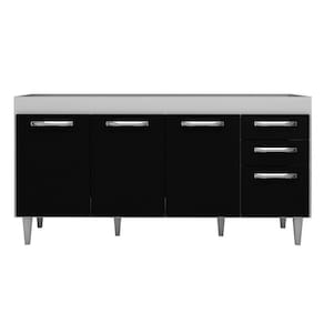 Balcão Gabinete de Pia Áustria 160cm 04 Portas 02 Gavetas - Lumil Móveis