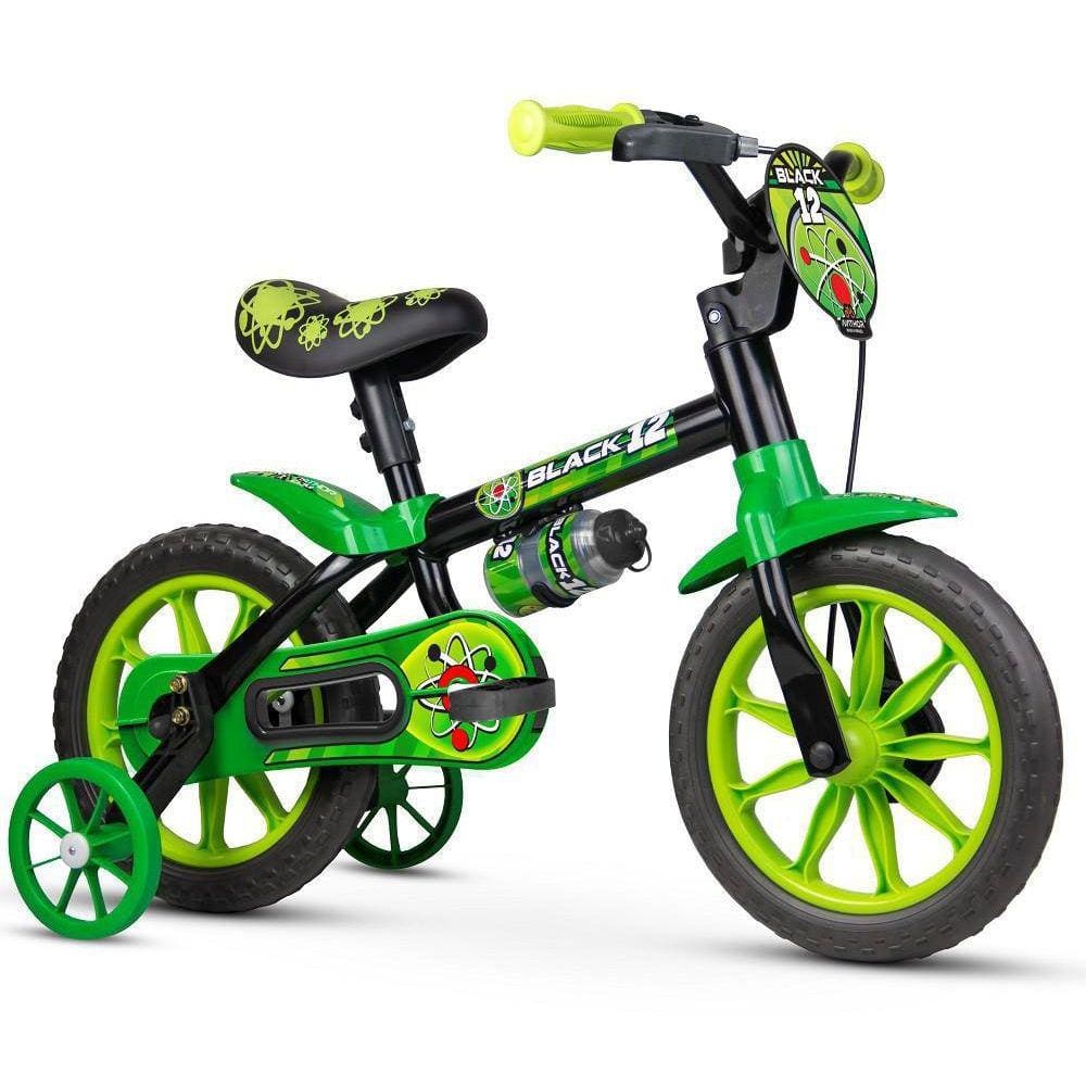 Bicicleta Infantil Nathor Aro 12 Menino Black De 3 A 5 Anos