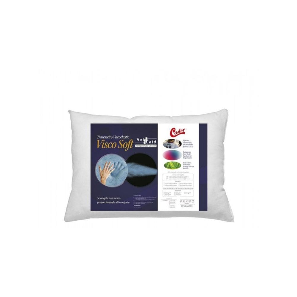 Travesseiro Castor ViscoElastic Soft New Hot 45X65