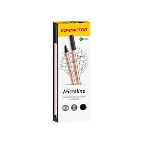 Microline 0.4Mm Preta 12 Un Compactor