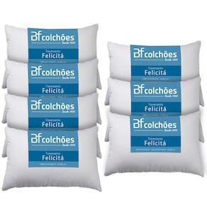 Kit 7 Travesseiro Fibra Siliconada Antialérgico 45x65cm BF Colchões