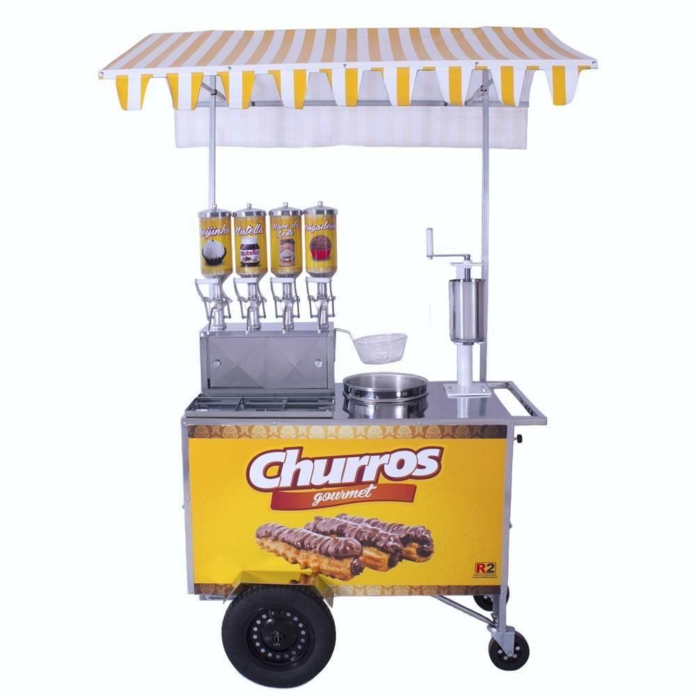 Carrinho de Churros Gourmet R2 4 Doceiras e Masseira Fuso R0077