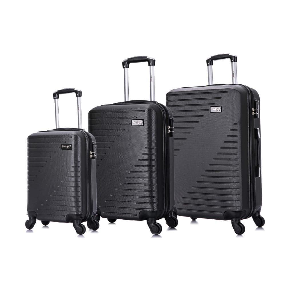 Conjunto de malas de viagem PP P e M Chicago Swiss Move Grafite