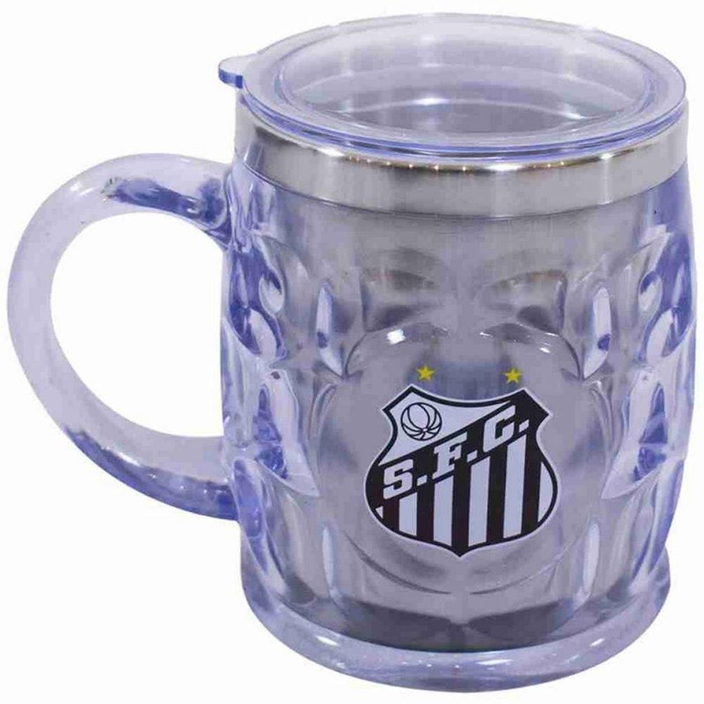 Caneca Térmica Transparente Com Tampa 500ml - Santos