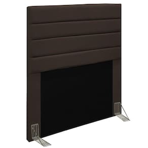 Cabeceira Cama Box Solteiro 90CM Rubi D10 Suede Marrom - Mpozenato