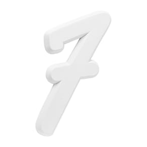 Número Residencial Para Casa 7 Branco 3D 22cm