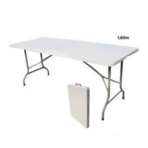 Mesa de Camping Dobrável Vira Maleta 180 cm Importway