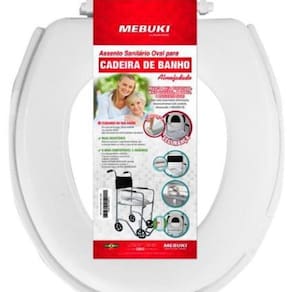 Assento Sanitário Oval Para Cadeira De Banho Almofadado