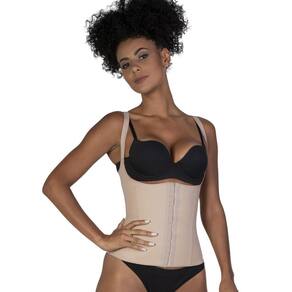 Corselet Modelador De Cotton - Cor: Chocolate - Tamanho: Eg