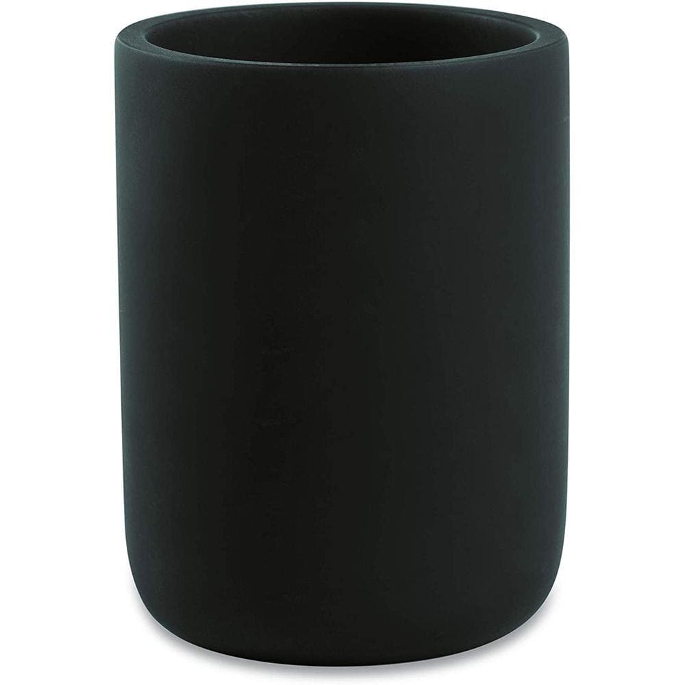 Cachepot Decorativo Copo em Cimento Preto 10cm 12217 Mart