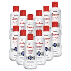 Kit 12 Álcool em Gel Lysoform Higienizador para as Mãos Neutro 100ml