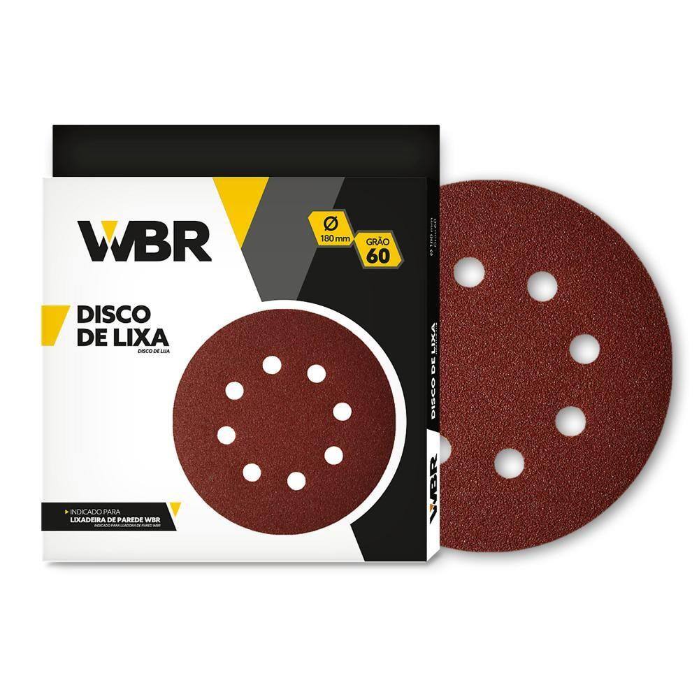 Disco de Lixa G60 8 Furos 225mm 10 Peças