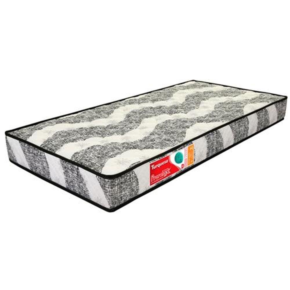 Colchão Solteiro Espuma D33 078x188x14 Turquesa Inmetro Prorelax Branco/Preto