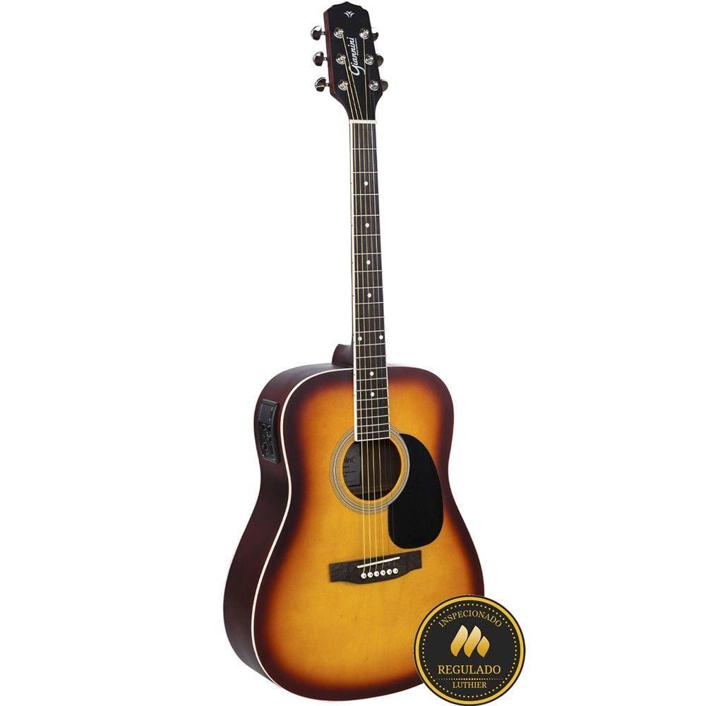 Violão GIANNINI Aço Elétrico PERFORMANCE GD1 EQ TS Tobacco Sunburst