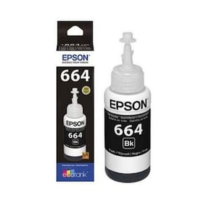 Refil de Tinta Epson T664120-AL Preto p/ impressoras Tanque de Tinta L110 / L200 / L210 / L355 / L555