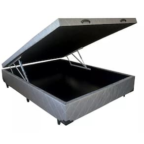 Cama Box Box Baú Casal com 48Cm de Altura Total - 30Cm de Profundidade No Tecido Bordado