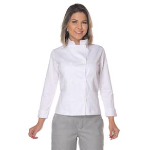 Dolmã Chef Cozinha Feminino Branco
