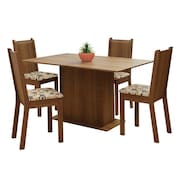 Conjunto Sala de Jantar Luana Mesa com 4 Cadeiras Madesa