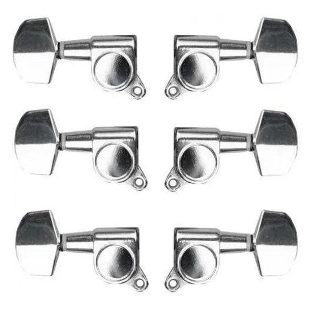 Tarraxa Blindada Para Violão Aço Guitarra 3+3 Custom Sound