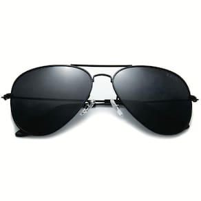 Óculos De Sol Aviador Preto M-Com Lente Cinza