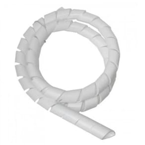 Organizador De Fios Cabos Espiral 3/4 5 Mts Branco