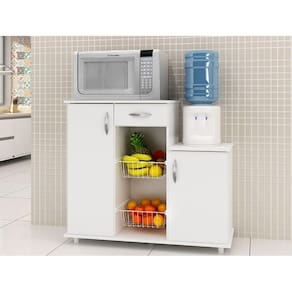 Fruteira Balcão Para Microondas e Bebedouro Diva New Notável Branco
