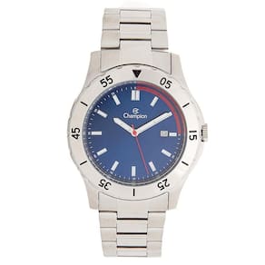 Relógio Champion Ca30150A Aço Inox Prata Azul Analógico