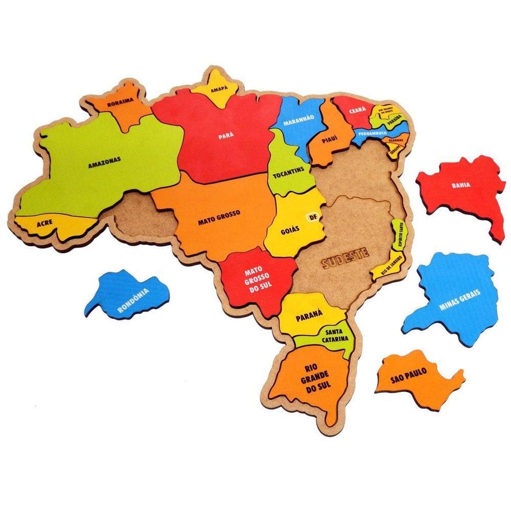 Quebra Cabeça Mapa Do Brasil - Maninho