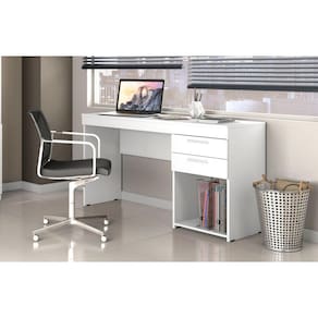 Escrivaninha Office 2 Gavetas Notável Móveis Branco