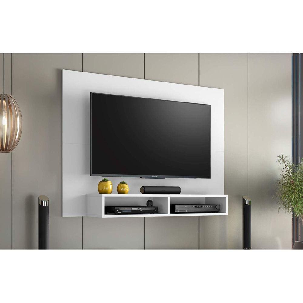 Painel Para Tv Até 42 Polegadas Eros Notável Branco Brilho New