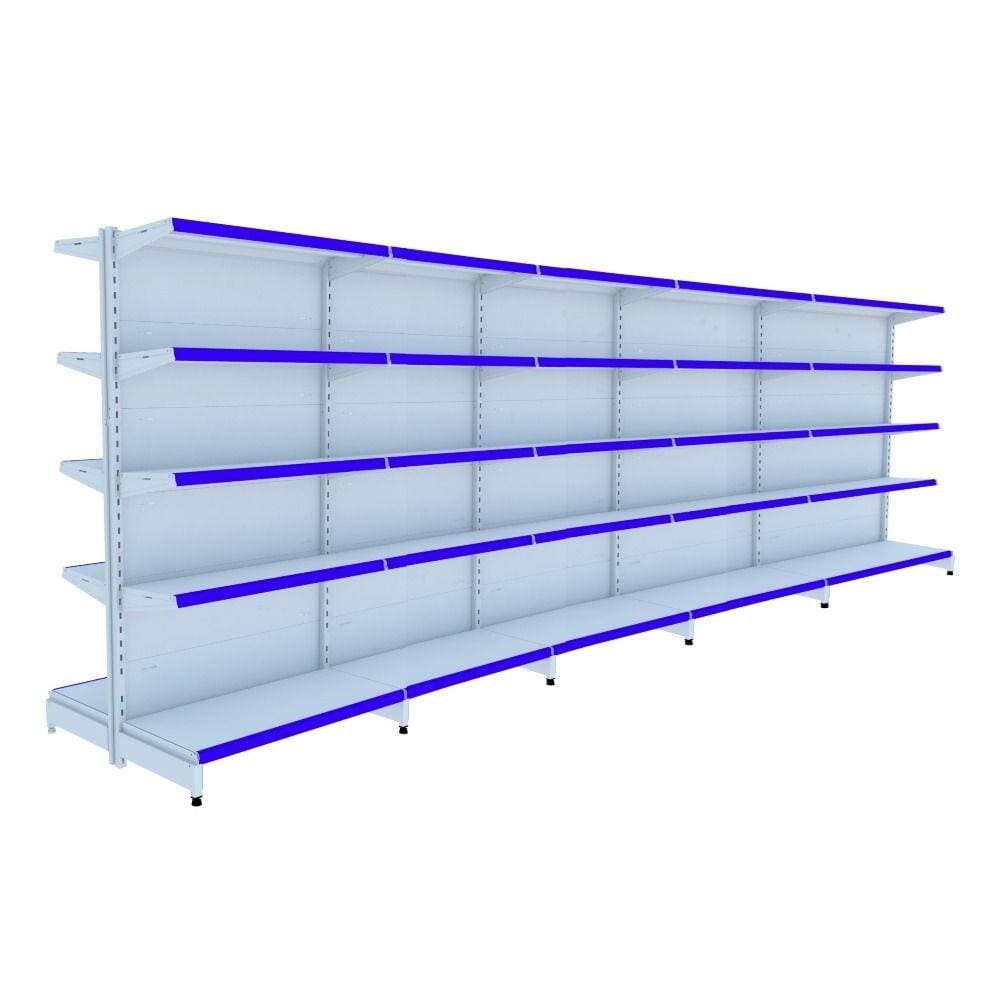Gondola Centro 170 Amapa Flex Kit 5 Metros Branco PE AZ