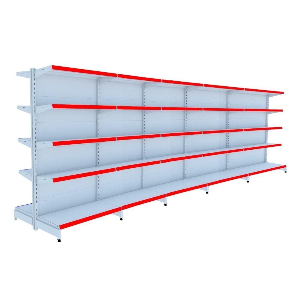 Gondola Centro 170 Amapa Flex Kit 5 Metros Branco PE VM