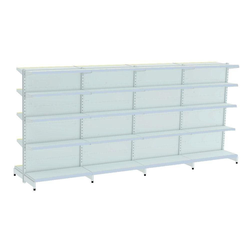 Gondola Centro 170 Amapa Flex Kit 4 Metros Branco SPE