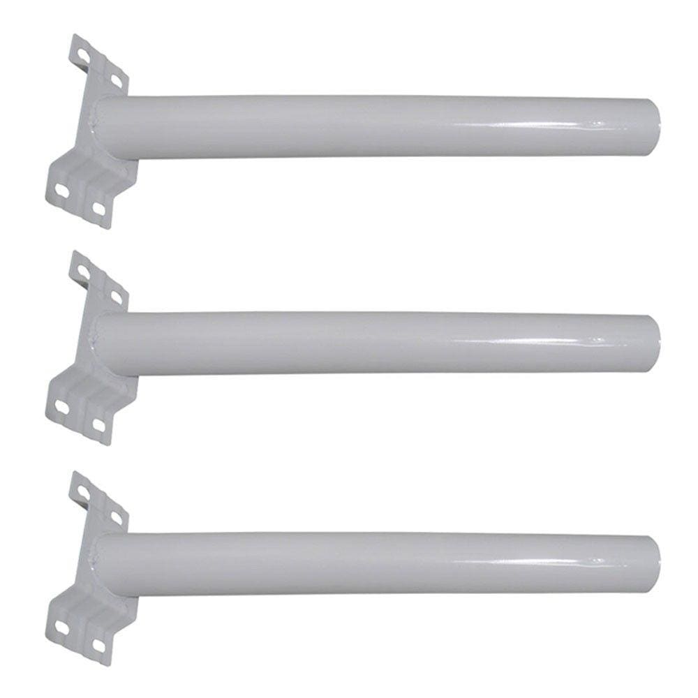 Suporte Luminaria Solar Barra Poste Aço Rua Quintal Jardim Kit 3 Unidades