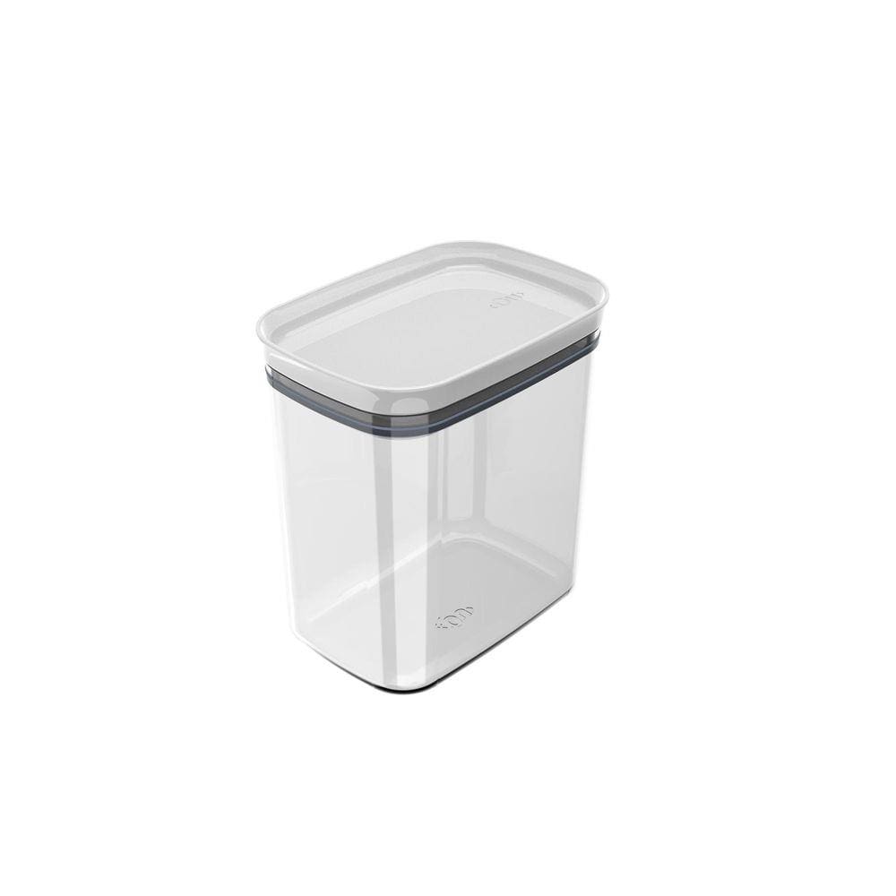 Pote Organizador Hermético Retangular Block 1,5L Branco