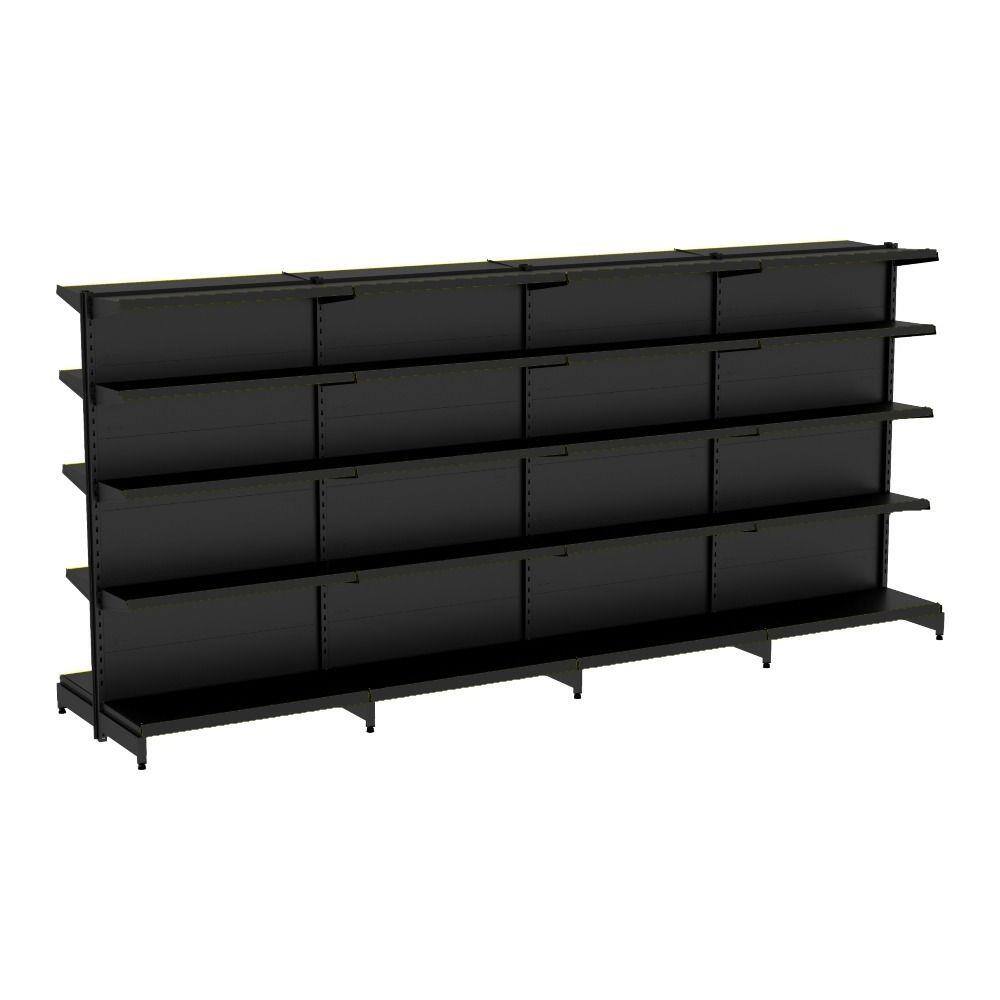 Gondola Centro 170 Amapa Flex Kit 4 Metros Preto SPE