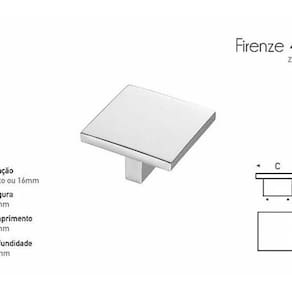 Puxador Firenze 40X40 Mm Escovado