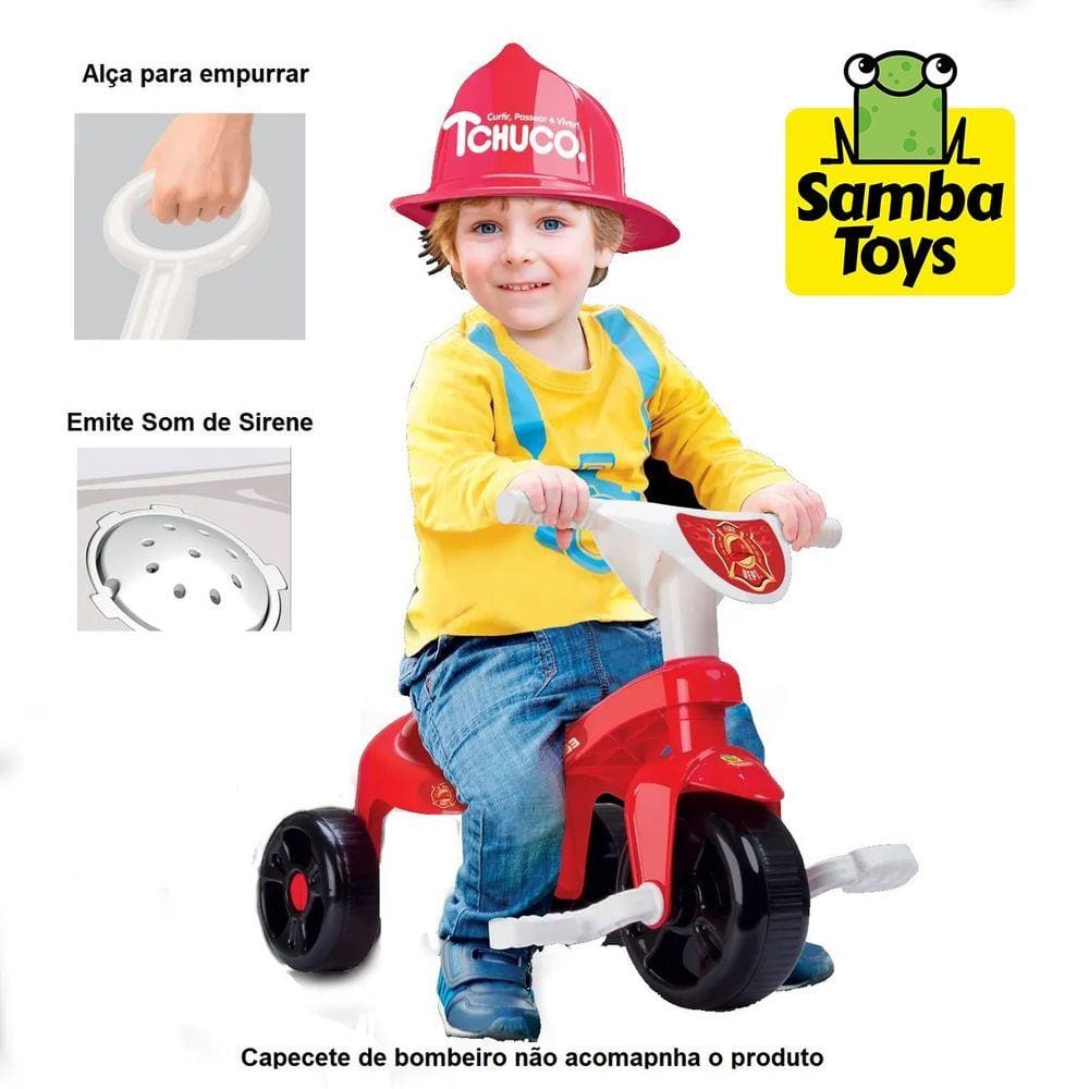 Motoca Triciclo Infantil com Empurrador Praia e Campo Bob Mar - Xplast