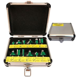 Fresas para Tupia Haste 6 MM Kit com 12 Peças e Maleta 6410.01 INDFEMA