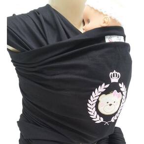Sling Bordado Tema Ursinha Preto