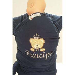Sling Bordado Azul Marinho Ursinho